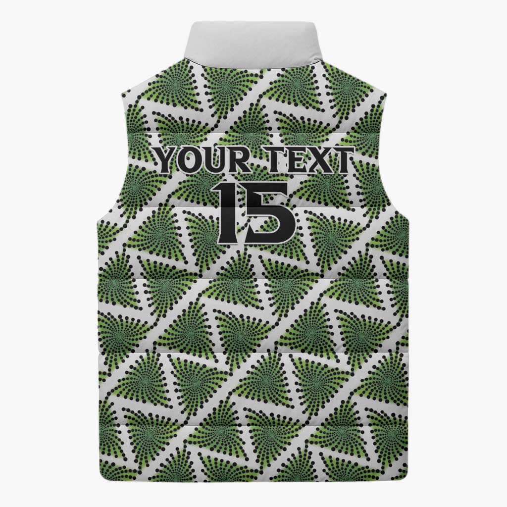 Custom Nigeria Football Sleeveless Puffer Jacket Come On Super Eagles - African Pride