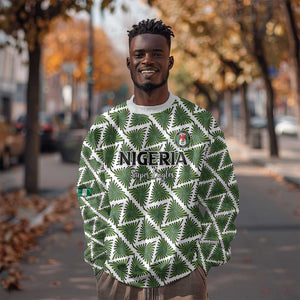 Custom Nigeria Football Sweatshirt Come On Super Eagles - African Pride