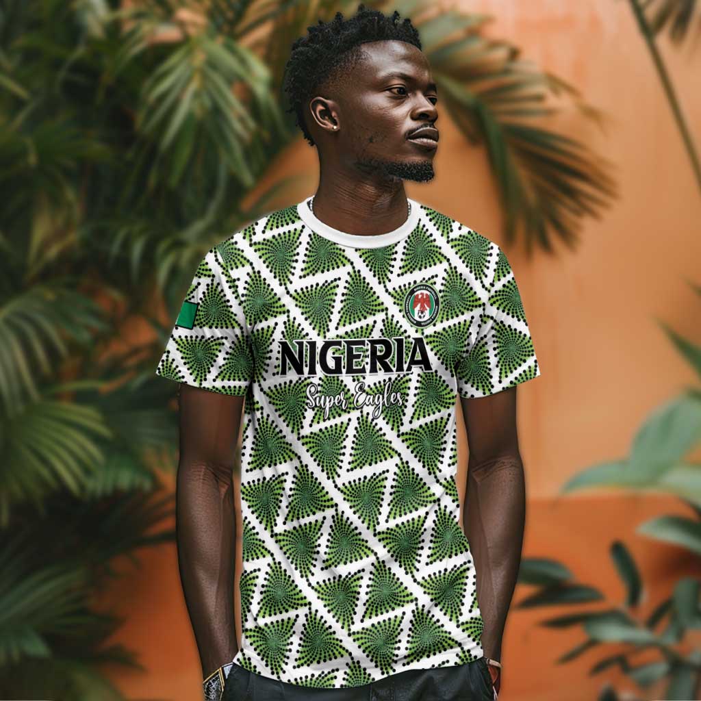 Custom Nigeria Football T shirt Come On Super Eagles LT15
