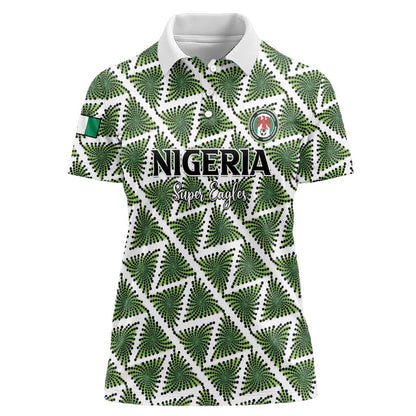 Custom Nigeria Football Women Polo Shirt Come On Super Eagles LT15