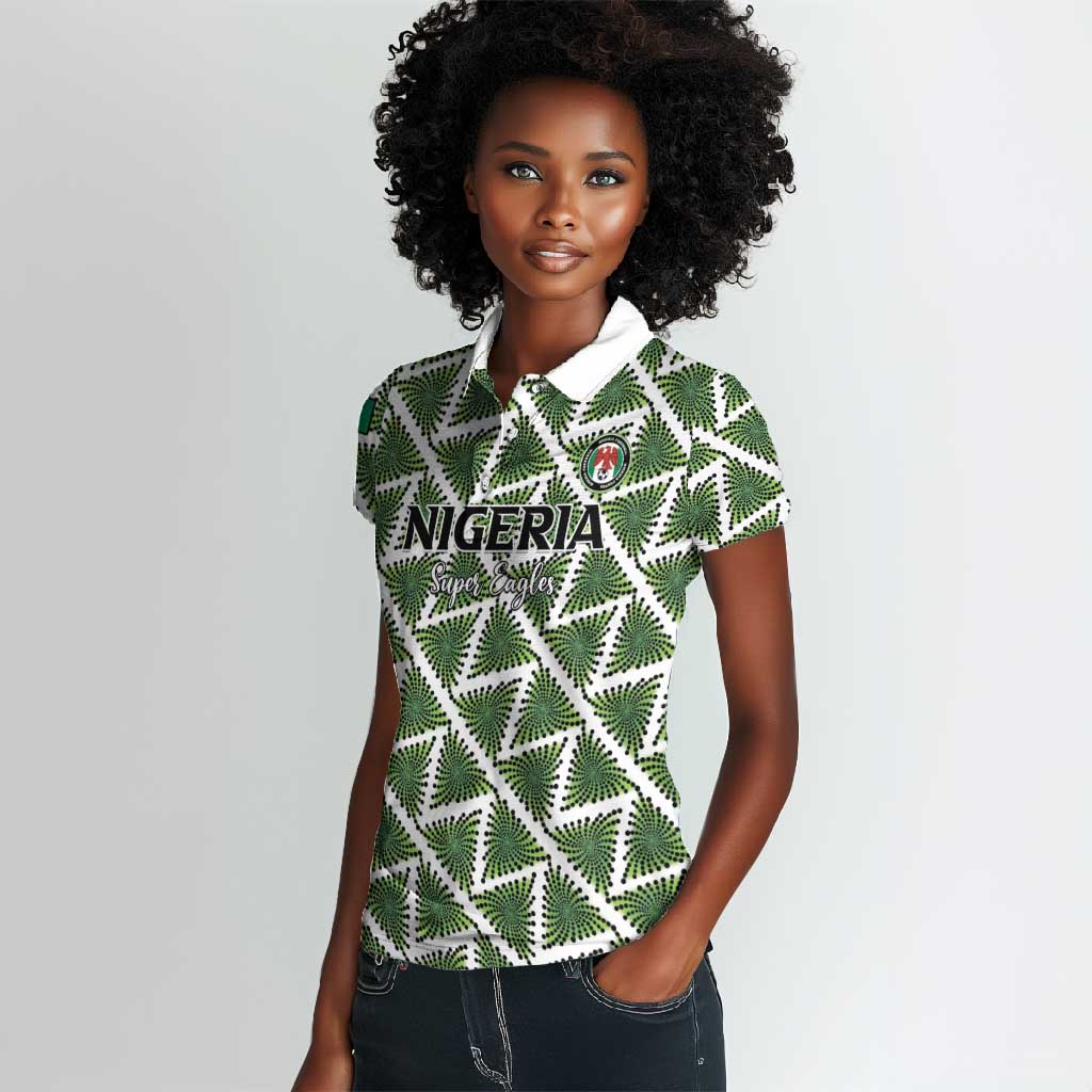 Custom Nigeria Football Women Polo Shirt Come On Super Eagles LT15