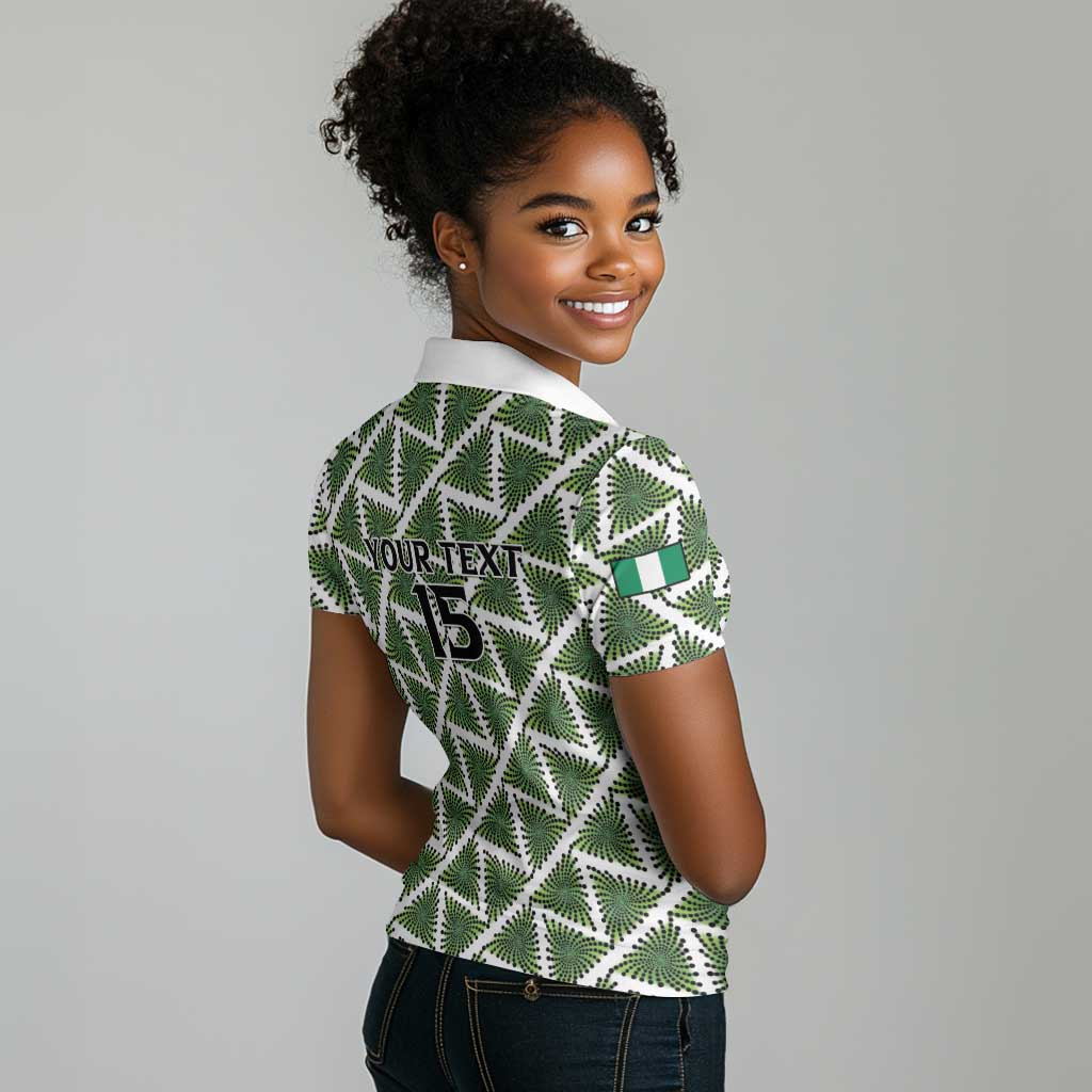 Custom Nigeria Football Women Polo Shirt Come On Super Eagles LT15