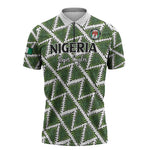Custom Nigeria Football Zipper Polo Shirt Come On Super Eagles - African Pride