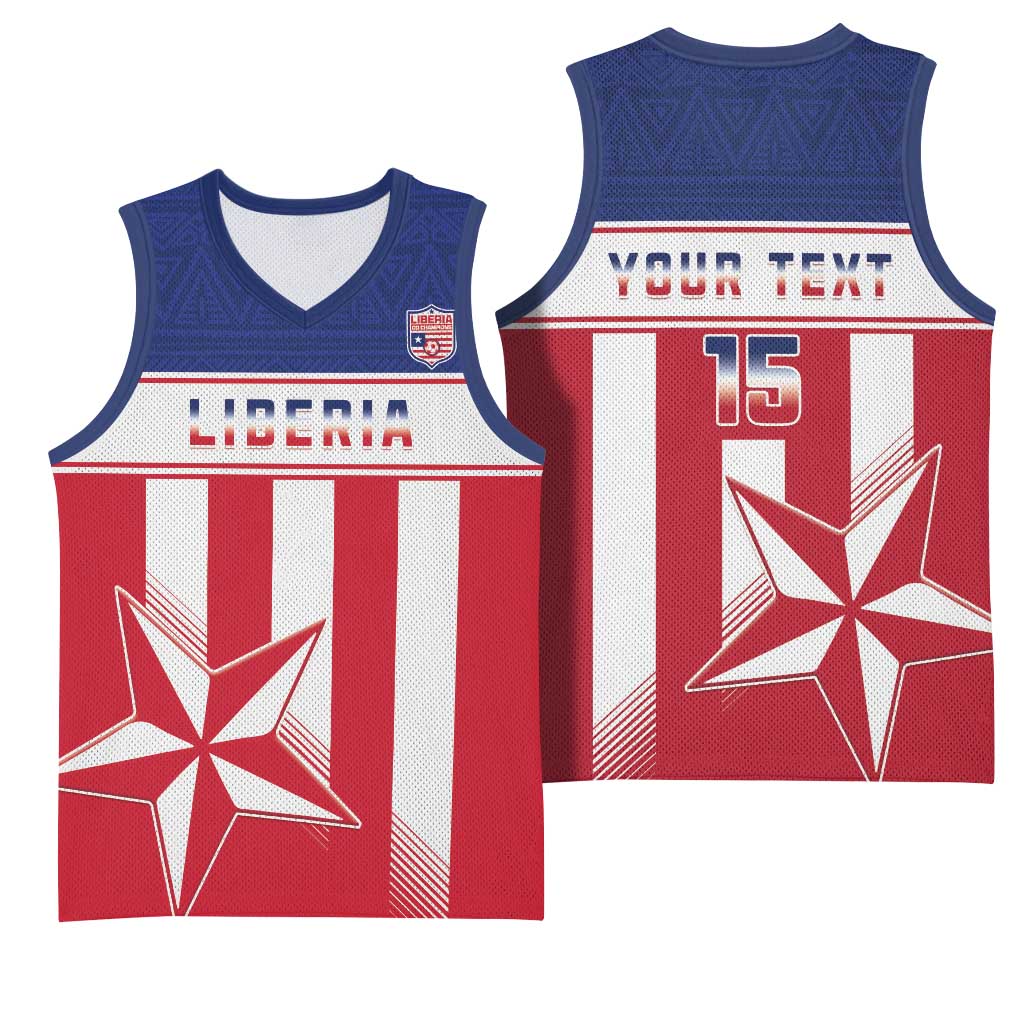 Custom Liberia Football Basketball Jersey Sporty Style LT15