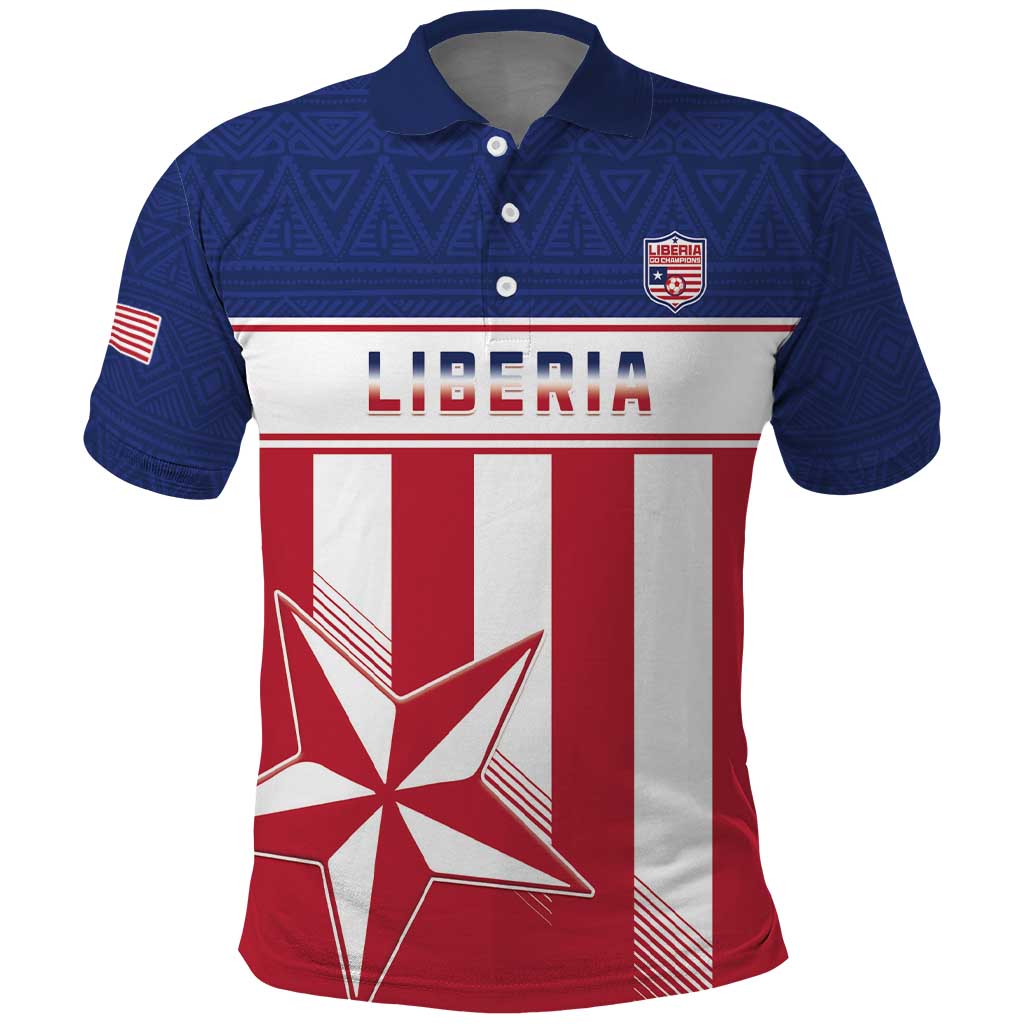 Custom Liberia Football Polo Shirt Sporty Style