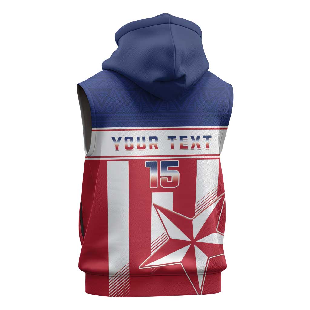 Custom Liberia Football Sleeveless Zip Hoodie Sporty Style - African Pride