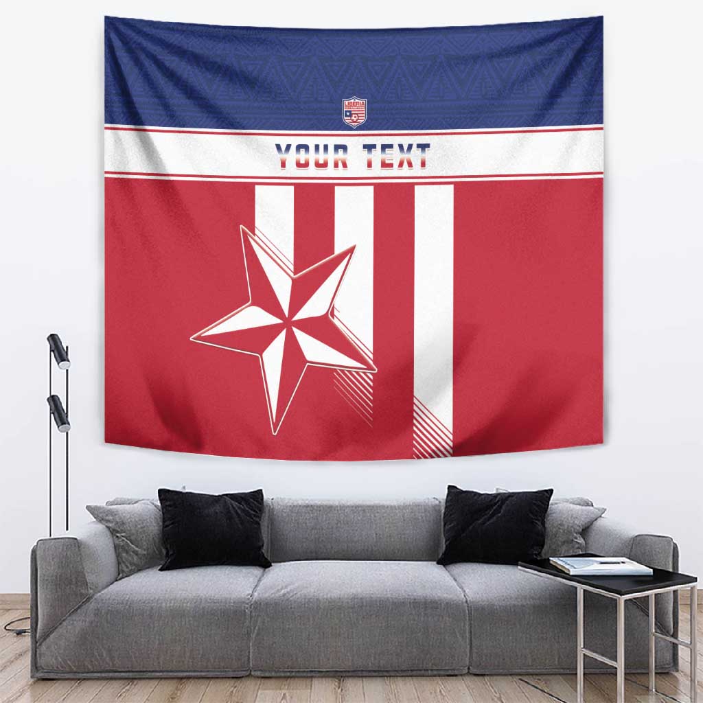 Custom Liberia Football Tapestry Sporty Style