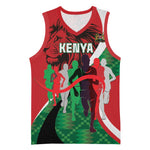 Personalised Athletics Kenya Basketball Jersey Kente Pattern LT15