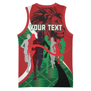 Personalised Athletics Kenya Basketball Jersey Kente Pattern LT15
