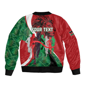 Personalised Athletics Kenya Bomber Jacket Kente Pattern