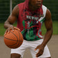 Personalised Athletics Kenya Sleeveless Hoodie Kente Pattern - African Pride