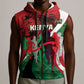 Personalised Athletics Kenya Sleeveless Zip Hoodie Kente Pattern - African Pride