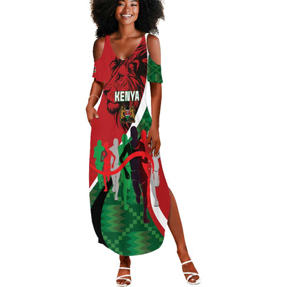 Personalised Athletics Kenya Summer Maxi Dress Kente Pattern