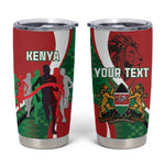 Personalised Athletics Kenya Tumbler Cup Kente Pattern