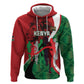 Personalised Athletics Kenya Zip Hoodie Kente Pattern