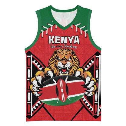 Custom Kenya Rugby Basketball Jersey We Are Simbas LT15