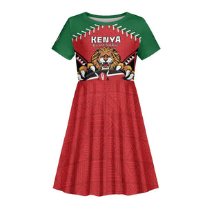 Custom Kenya Rugby Kid Short Sleeve Dress We Are Simbas