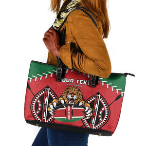 Custom Kenya Rugby Leather Tote Bag We Are Simbas