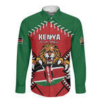 Custom Kenya Rugby Long Sleeve Button Shirt We Are Simbas