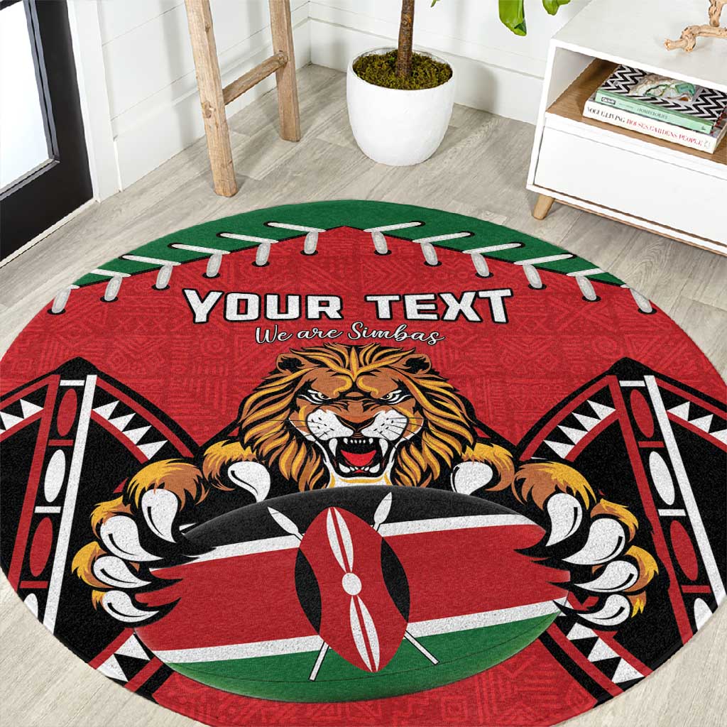 Custom Kenya Rugby Round Carpet We Are Simbas