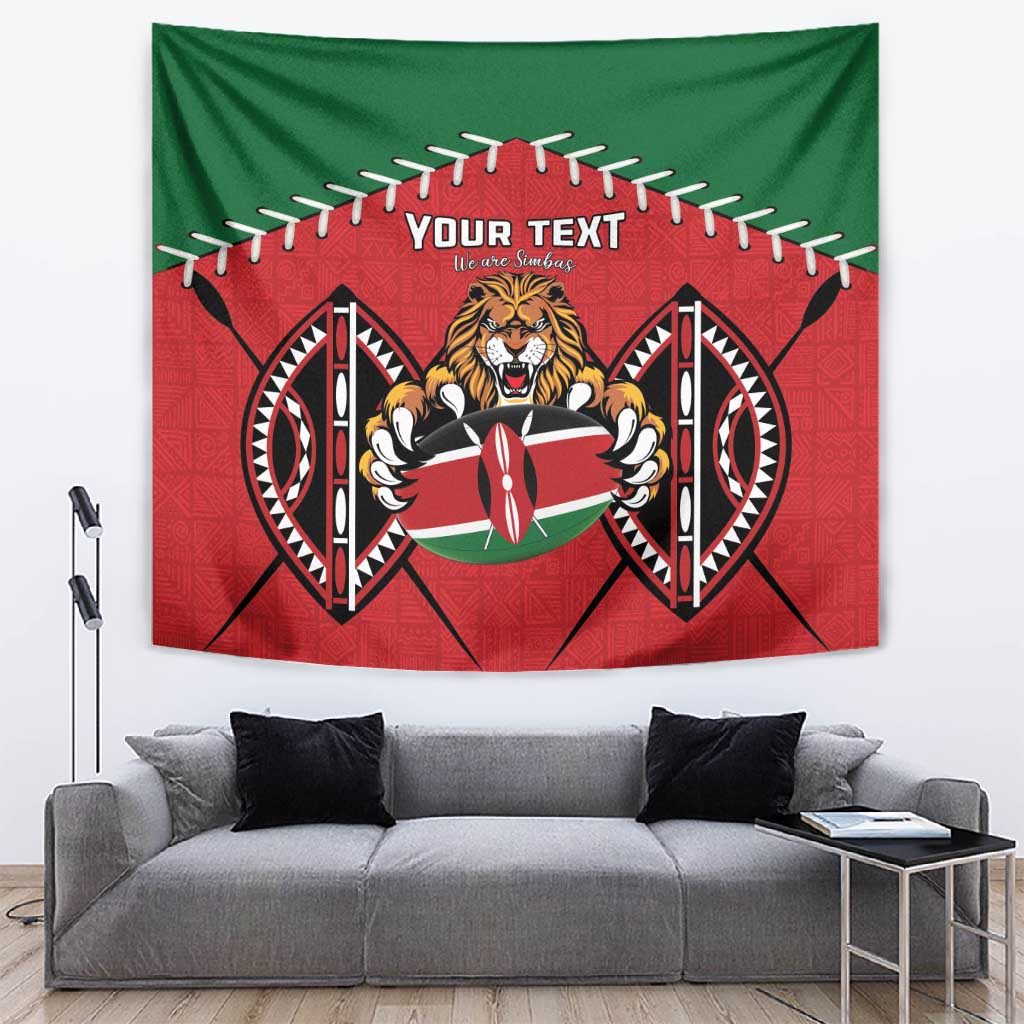 Custom Kenya Rugby Tapestry We Are Simbas