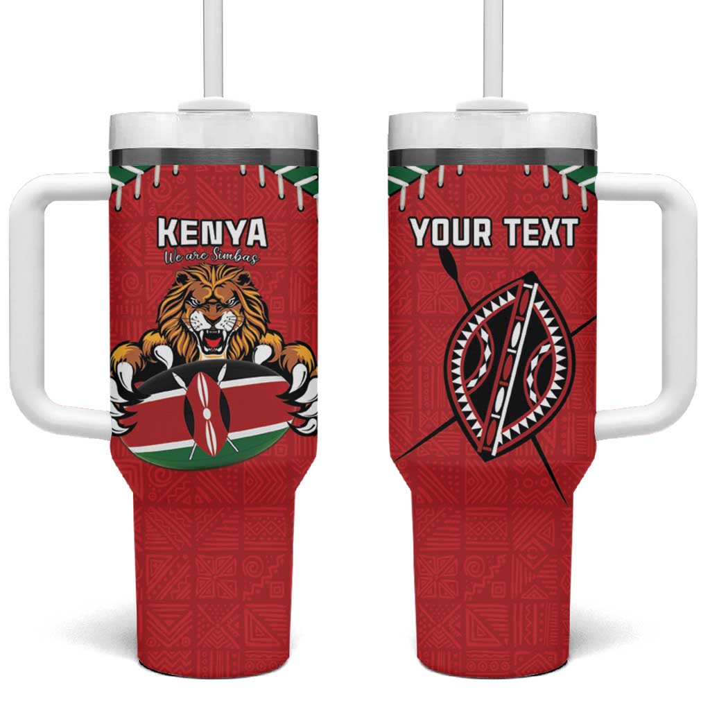 Custom Kenya Rugby Tumbler With Handle We Are Simbas