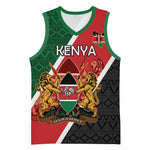 Personalised Kenya Basketball Jersey Flag Style - African Pattern LT15