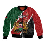Personalised Kenya Bomber Jacket Flag Style - African Pattern