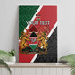 Personalised Kenya Canvas Wall Art Flag Style - African Pattern