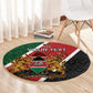 Personalised Kenya Round Carpet Flag Style - African Pattern
