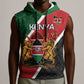 Personalised Kenya Sleeveless Hoodie Flag Style - African Pattern - African Pride