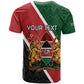 Personalised Kenya T shirt Flag Style - African Pattern