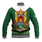 Personalised Zimbabwe Independence Day Baseball Jacket Coat Of Arms Fire Lilies