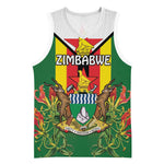 Personalised Zimbabwe Independence Day Basketball Jersey Coat Of Arms Fire Lilies LT15