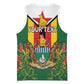 Personalised Zimbabwe Independence Day Basketball Jersey Coat Of Arms Fire Lilies LT15