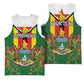 Personalised Zimbabwe Independence Day Basketball Jersey Coat Of Arms Fire Lilies LT15