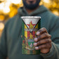 Personalised Zimbabwe Independence Day 4 in 1 Can Cooler Tumbler Coat Of Arms Fire Lilies