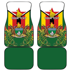 Personalised Zimbabwe Independence Day Car Mats Coat Of Arms Fire Lilies