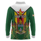Personalised Zimbabwe Independence Day Long Sleeve Polo Shirt Coat Of Arms Fire Lilies