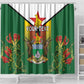 Personalised Zimbabwe Independence Day Shower Curtain Coat Of Arms Fire Lilies