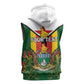 Personalised Zimbabwe Independence Day Sleeveless Hoodie Coat Of Arms Fire Lilies - African Pride