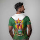 Personalised Zimbabwe Independence Day T shirt Coat Of Arms Fire Lilies