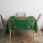 Personalised Zimbabwe Independence Day Tablecloth Coat Of Arms Fire Lilies