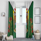 Personalised Zimbabwe Independence Day Window Curtain Coat Of Arms Fire Lilies