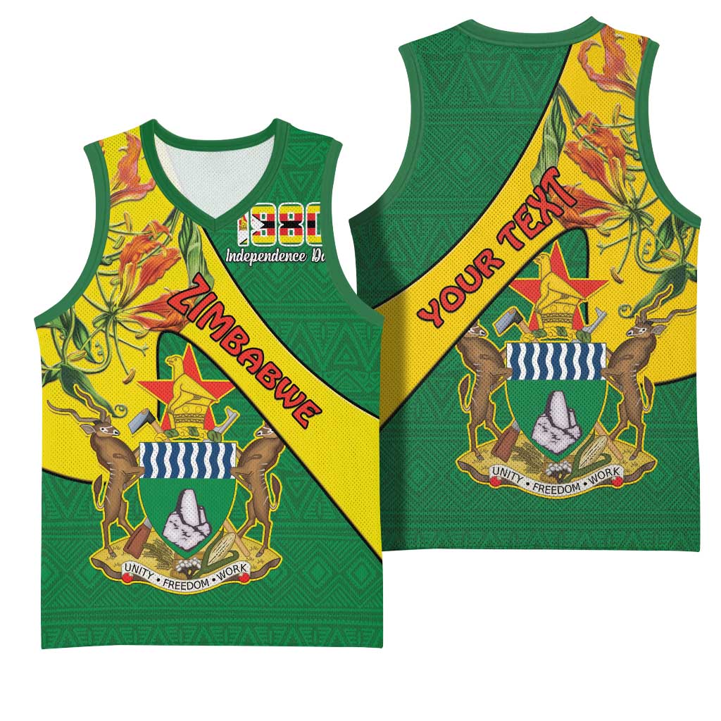 Personalised Proudly Zimbabwe Basketball Jersey Happy Independence Day LT15