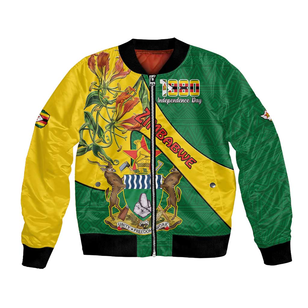 Personalised Proudly Zimbabwe Bomber Jacket Happy Independence Day