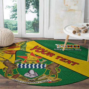 Personalised Proudly Zimbabwe Round Carpet Happy Independence Day