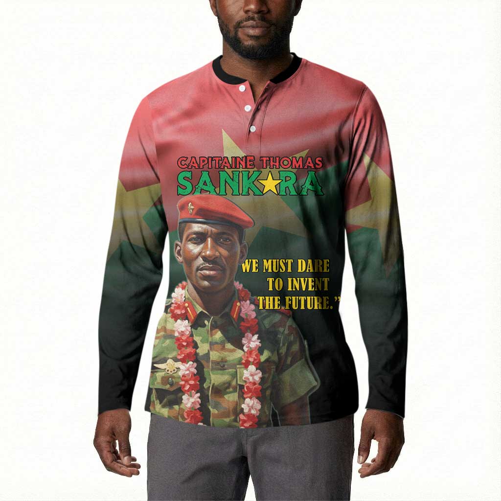 Capitaine Thomas Sankara Button Sweatshirt We Must Dare To Invent The Future