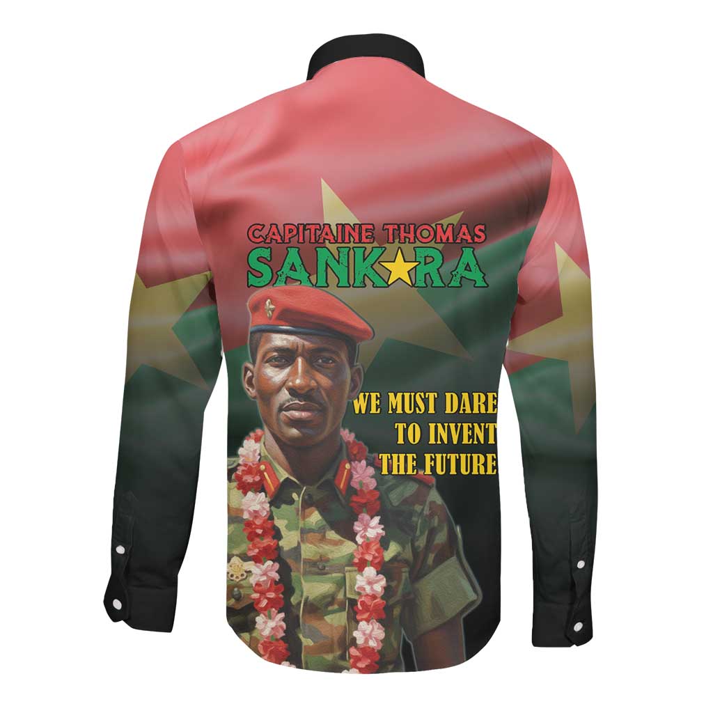 Capitaine Thomas Sankara Long Sleeve Button Shirt We Must Dare To Invent The Future