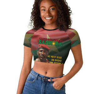 Capitaine Thomas Sankara Raglan Cropped T shirt We Must Dare To Invent The Future